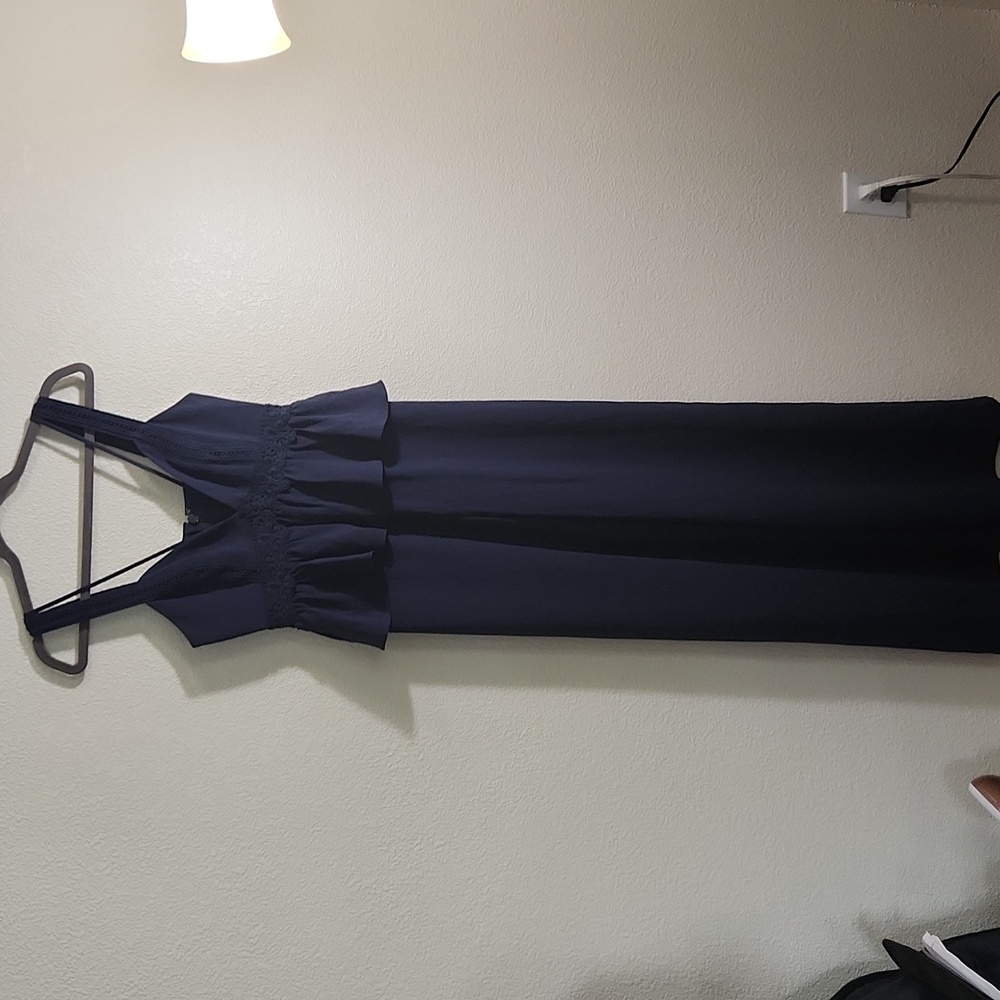 BCBGMAXAZRIA navy blue jumpsuit, size XS